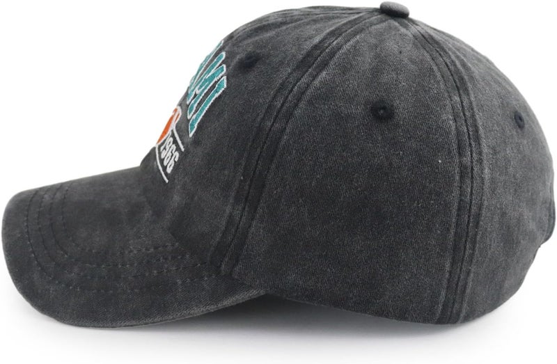 Terojnkl Embroidered City Football Hat for Men Women, Adjustable Unisex Cotton Fans Baseball Cap - Image 3